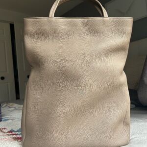 The Row Taupe Leather Tote